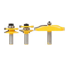 3 Pcs Large Elaborate Chair Rail Molding Router Bit 1/2'' Inch Shank Wood Milling Cutter Multiform Multi-Profile Cutter