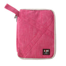Anti-Shock Space Saving Travel Insert Pouch Storage for USB Cable Memory Card L Rose Red