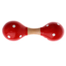 14cm Length Kids Music Instrument Wooden Double-head Maracas Baby Early Learning Rattles Sounding Toy