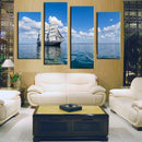 30cm Canvas Modern Decor Wall Art Painting Picture Blue Sky and Ship Print