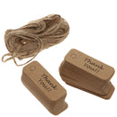Thank You Christmas Kraft Paper Gift Tags Labels Hanging Cards Pack of 100