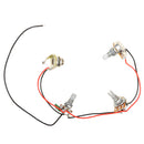Set of Professional Wiring Harness A500k B500k Pots with 2V1T1J Copper Bush Jack for Jazz Bass Guitar Replacement