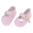 1/3 BJD Girl Dolls Princess Shoes - PU Leather Belt Casual Flats - for LUTS for DOD for Lolita Dolls Party Clothing Accessory Pink