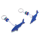 Pack 2 Shark EVA Floating Keychain Keyring Kayak Swim Sailing Beach Seaside Water Sports Key Ring Float - Portable & Lightweight