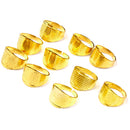 10 Sewing Quilting Metal Thimble Ring ADJUSTABLE DIY Craft Finger Protector