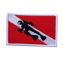 Scuba Dive Diver Flag Patch Backpack Iron On Emblem Souvenir with Detailed Embroidery
