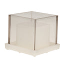 Square Cube Shaped with Hollow Heart Clear Candle Mould Scented Candle Making Mold for Decorative Aromatherapy Home Wedding Party Decorative Dried Flowers Candles Making