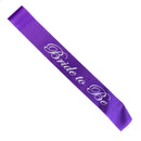 Bride To Be Writting Purple Sash Hens Night Wedding Shower