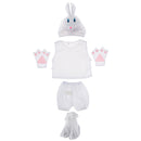 Kid Animal Costume Set Rabbit Hat Top Shorts Gloves Shoes Party Halloween