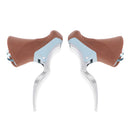 1 Pair SB-07 Aluminum Alloy Road Bike Drop Bar 22.2-23.8mm Brake Levers Set Coffee
