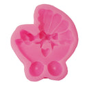 3D Bow-knot Pattern Silicone Fondant Mould Cake Ice Paste Mold Kitchen Baking Tool Pink