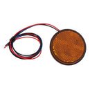 Yellow LED 12V Motorcycle Rear/Side Light Round Brake Stop Lamp