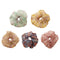 Women Chiffon Flower Scrunchies Elastic Hair Bands Ponytail Holder - Pack of 5