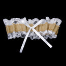 Jute Burlap Lace Garter Rustic Country Theme Wedding Bridal Hens Night Party