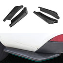 Pair Car Body Rear Bumper Spoilers Lip Splitter Kit Protectors Moulding Trim Made of Durable PP