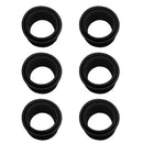 6 Pieces Black Rubber 2'' 50.8mm Rod Holder Insert Protectors for Marine Boat Fishing Bait Board Stainless Steel Rod Holder