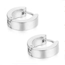 Pair Of Stainless Steel Men Women Huggie Hoop Style Stud Earrings Souvenir Travelling Wedding Birthday Gift
