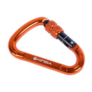 Magicdeal 25KN D-Shape Screwgate Locking Carabiner Hook for Outdoor Rock Climbing Mountaineering Caving Rescue Orange