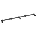 Black Steel Fishing Rod Pod Buzz Bar for 3 Fishing Rod Holder / Bite Alarm