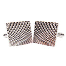 Fashion Metal Copper Squre Flat Cufflinks Men's Shirt Geometrical Cufflinks