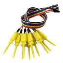 Set of 10 Test Hook Clip for Logic Analyzer - Yellow
