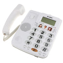 Big Button Corded Phone Landline Home Telephone Caller ID Function White