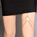 Boho Vintage Sandy Body Thigh Chain Turquoise Tassle Multilayer Charm for Women Leg Bracelet