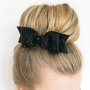 Baby Girls Women Fashionable Bow Hair Clip Glitter Headwear Decor Hair Ornaments Black