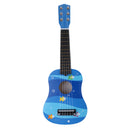 54cm Cute Kids Wood 6 Strings Music Guitar Ukulele Instrument Educational Toy - Blue Sea