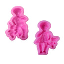 2 Pieces Baby Boy Girl DIY Silicone Mould Fondant Cake Mold Tool Baking Accessoires Bakeware