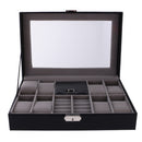 Black Leather Jewelry Case Suitable For Jewelry Organizer, Bride Gift