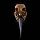 Retro Yellow Oystercatcher Resin Skull Head Model Home Bar Decor 17x6x7cm