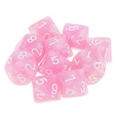 10 pieces 10 Sided Dice D10 Polyhedral Dice for Dungeons and Dragons Party Table Games Pink