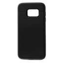 Portable Card Pocket Phone Case Cover Film COMPATIBLE FOR Samsung Galaxy S7 Black