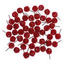50pieces Model Ball Shaped Trees Train Garden Wargame Diorama 1:75 HO OO Scale Dark Red