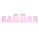 6Pieces Silicone Anti Cellulite Massage Vacuum Cupping Face Body Cups Purple