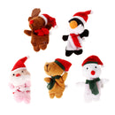 5 pcs Animal Finger Puppets w/ Christmas Hat