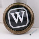 Vintage Cabinet Door Drawer Bin Dresser Handle Pull Knob Hardware Letter W