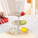 3Tier Cupcake Stand Tray Stand With Crown Shaped Top Desert Server Display Tower Wedding Party Decor