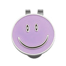 Sturdy Smile Face Magnetic Golf Ball Marker Clip On Golf Cap Visor Gift Purple