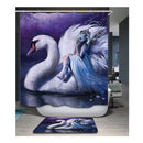 Home Hotel Bathroom Shower Room Decor Retro Fabric Shower Curtains With 12 Hooks Fashionable Print Charms Home Decor Accessory 4