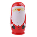 Christmas Theme Wooden Russian Nesting Babushka Matryoshka 6pcs Dolls Hand Painted