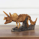 Resin Dinosaur Skeleton Triceratops Model Figure Home Decorative Figurine