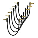 1FT Premium Electric Guitar AMP Lead Cord Cable 1/4 Right Angle Black 6 Pack
