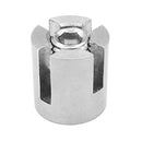 High Polished 316 Stainless Steel Wire Rope Cross Clip Green Wall (M12 x 4mm)