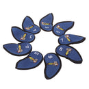 Golf Club Damage Protection Iron Putter Head Cover Set Nylon Protection Case Golf Sports Accessories Pack of 9PCS- Blue