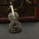 Stylish Vintage Creative Gun Black Violin Instrument Shape Brooch Pin Wedding Party