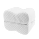 Dual Memory Foam Leg Knee Pillow for Side Sleepers back pain,Sciatic Nerve Pain Relief,Leg Pain, Pregnancy, Hip and Joint Pain Ergonomical Design White