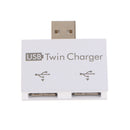 USB 2.0 Type A Male To Dual USB 2.0 Female Expander Connector For PC Laptop