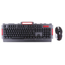 Ergonomic Wireless 2.4GHZ Gaming Keyboard and Mouse Set for PC Laptop Black